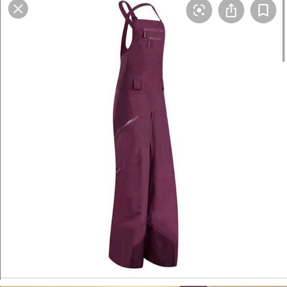 Arc’teryx sentinel bibs womens small chandra purple - EUC